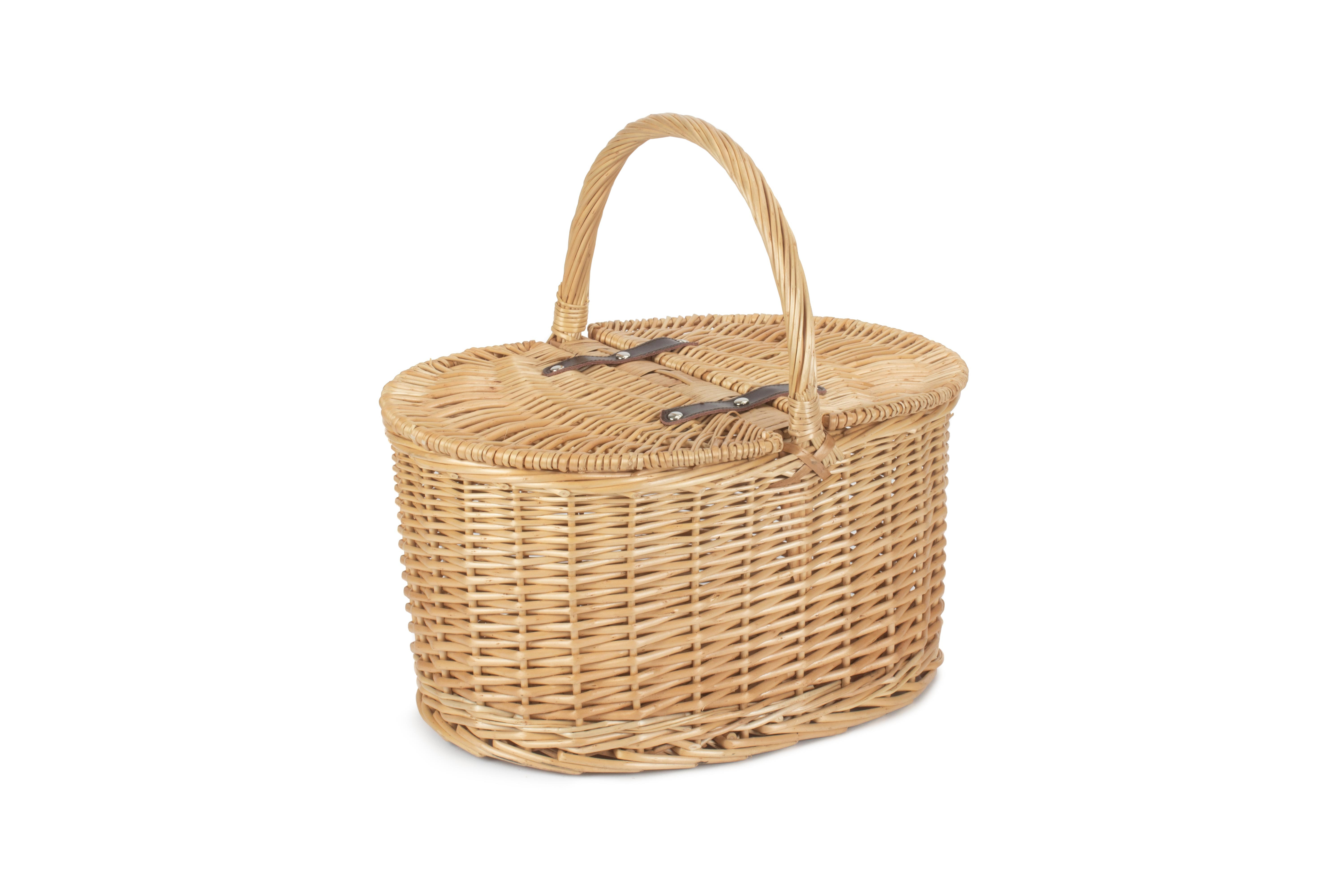 Buff Oval Picnic Basket - Picnic Baskets